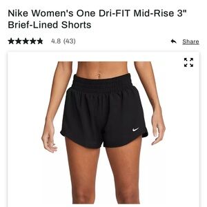 Nike Dri-Fit Mid Rise 3” Brief Lined Shorts